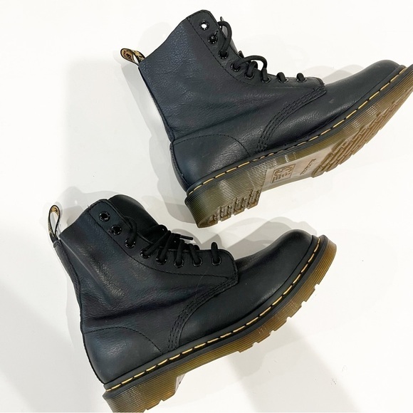 Dr. Martens 1460 Pascal Leather Lace Up Black Boots - Picture 4 of 14